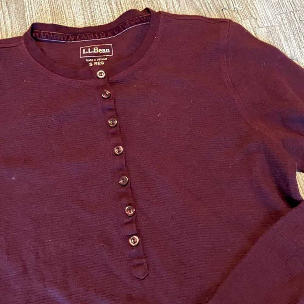 L.L.Bean Burgundy Long Sleeve Top - image 2