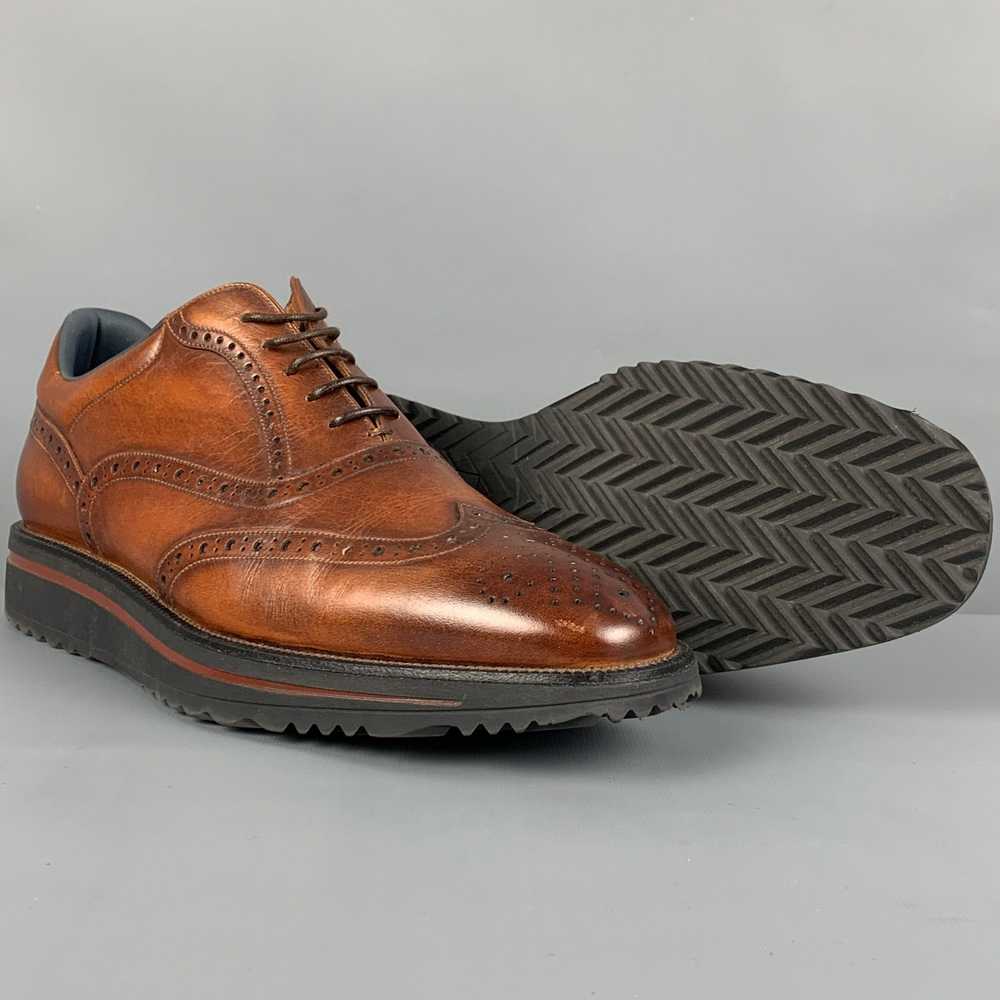 Bally Brown Antique Leather Wingtip Lace Up Shoes - image 3