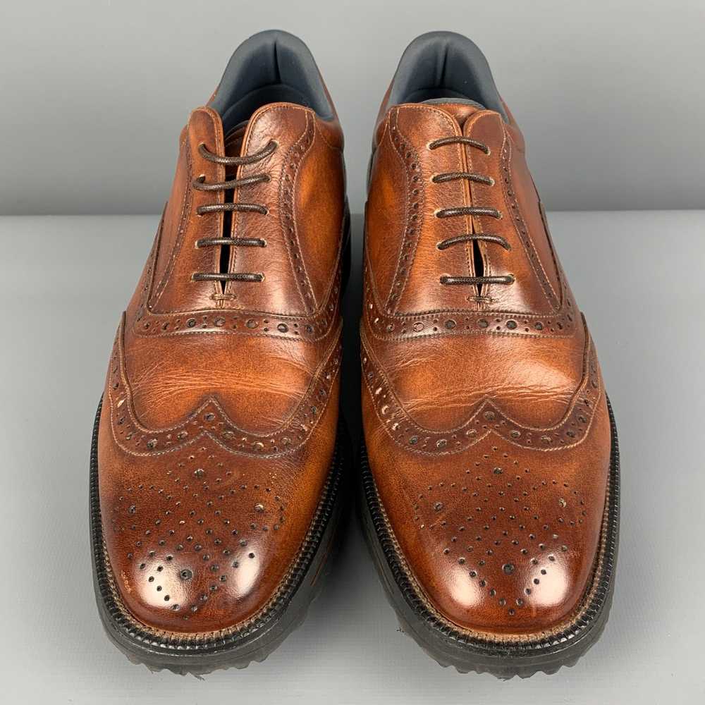 Bally Brown Antique Leather Wingtip Lace Up Shoes - image 4