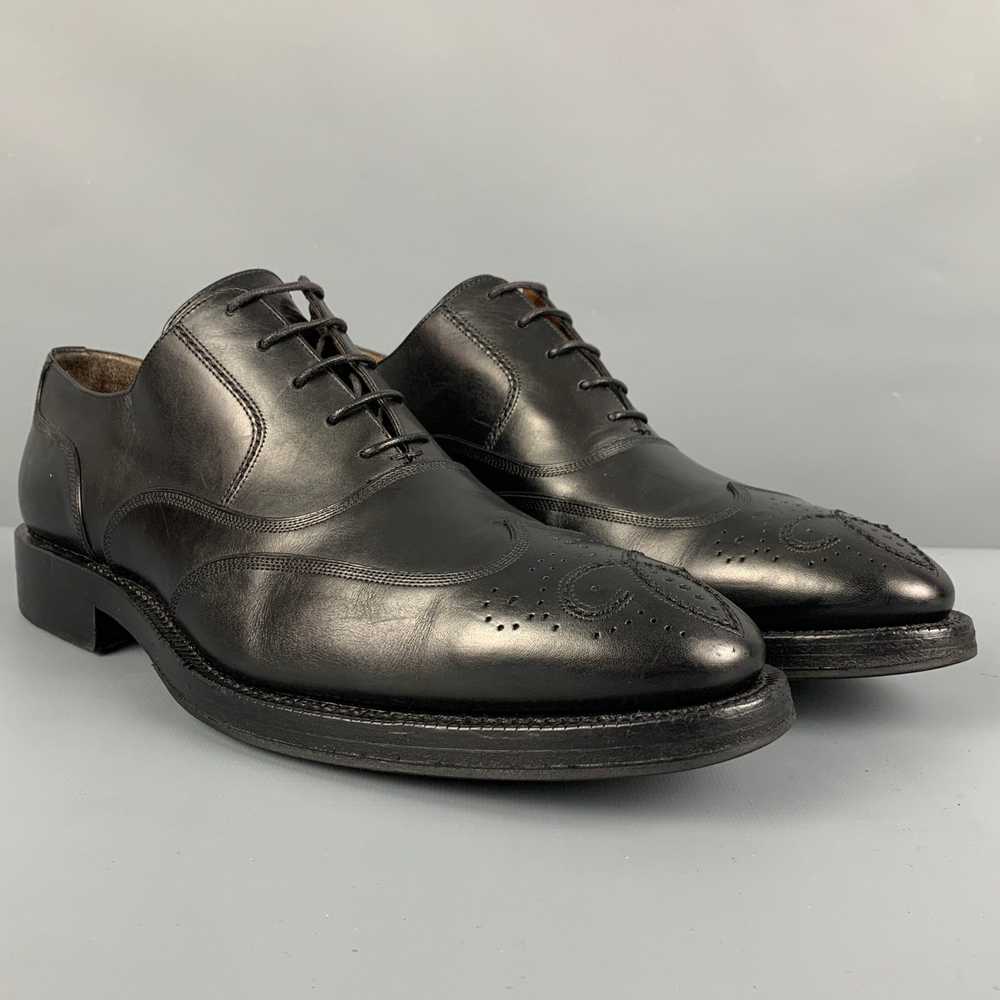 Bally Black Leather Wingtip Lace Up Shoes - image 2