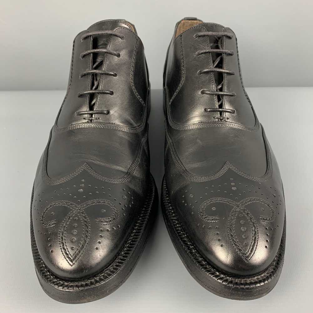 Bally Black Leather Wingtip Lace Up Shoes - image 4