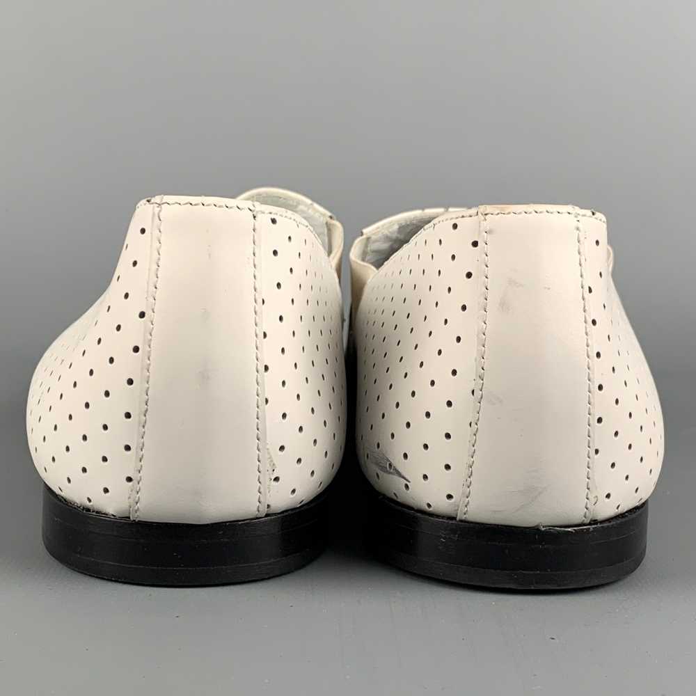 Paul Smith White Perforated Leather Slip On Loafe… - image 5