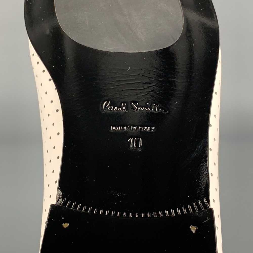 Paul Smith White Perforated Leather Slip On Loafe… - image 7