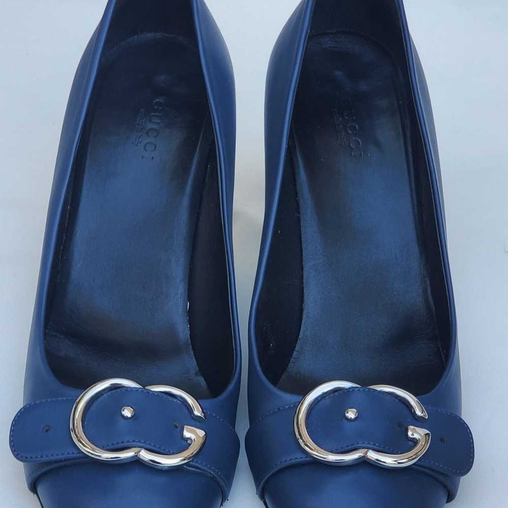 Gucci high heels | leather | blue | 39.5 | Pre Ow… - image 1