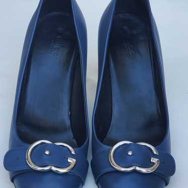 Gucci high heels | leather | blue | 39.5 | Pre Own