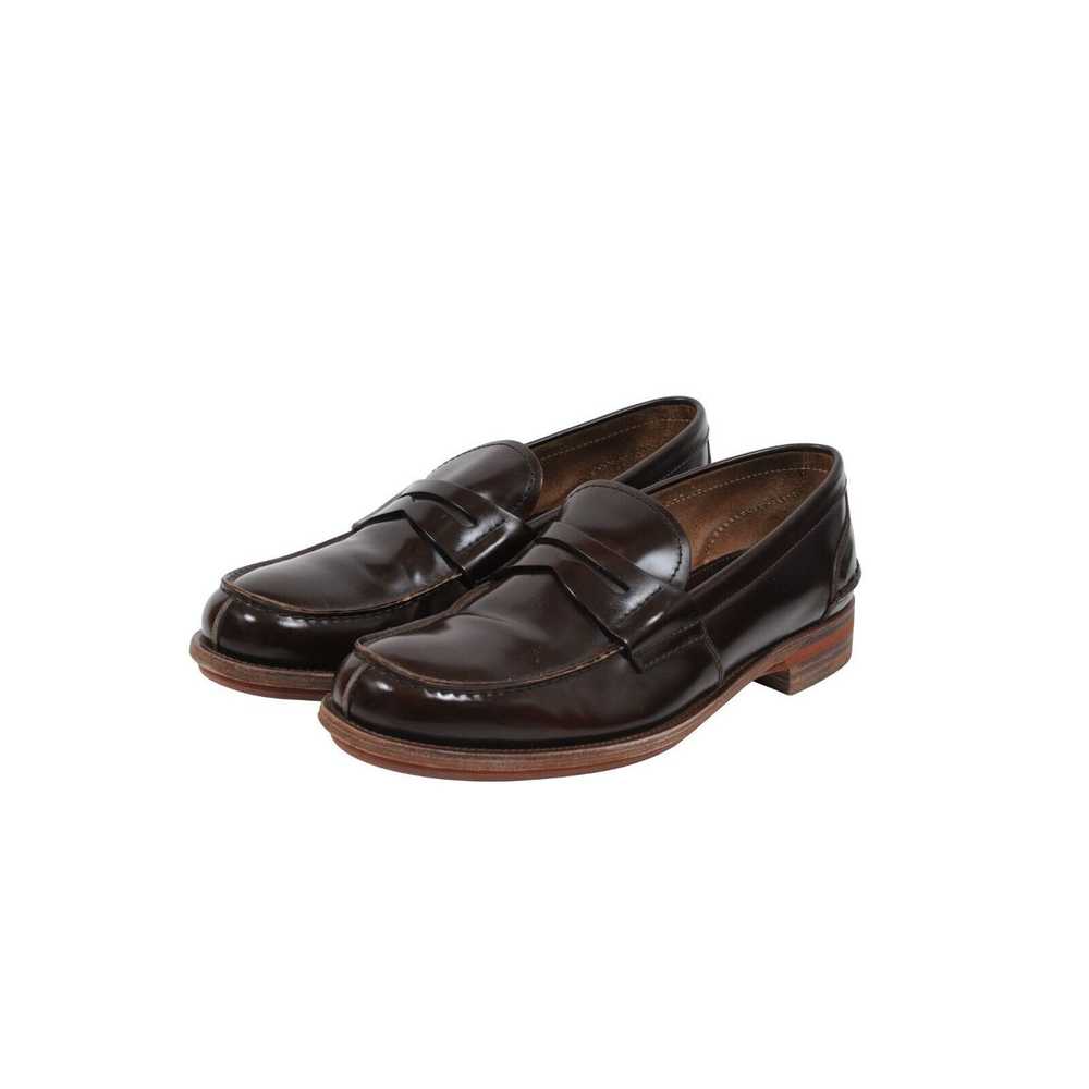 Prada Brown Leather Slip On Penny Loafers - 01890B - image 3