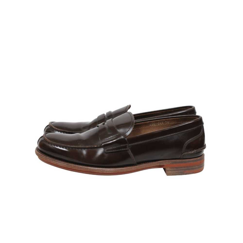 Prada Brown Leather Slip On Penny Loafers - 01890B - image 4