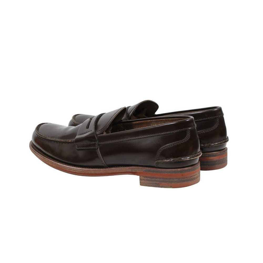 Prada Brown Leather Slip On Penny Loafers - 01890B - image 5