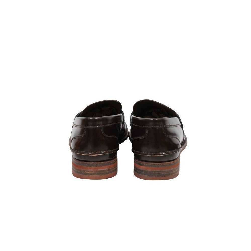 Prada Brown Leather Slip On Penny Loafers - 01890B - image 6