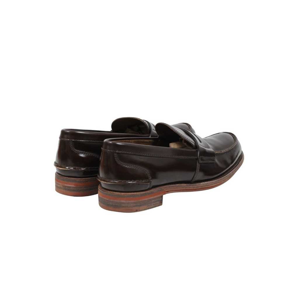 Prada Brown Leather Slip On Penny Loafers - 01890B - image 7