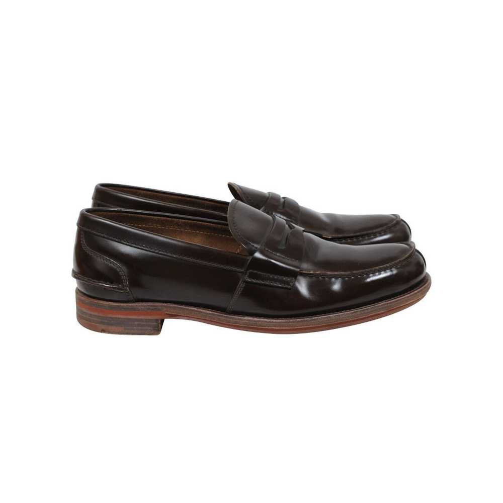 Prada Brown Leather Slip On Penny Loafers - 01890B - image 8