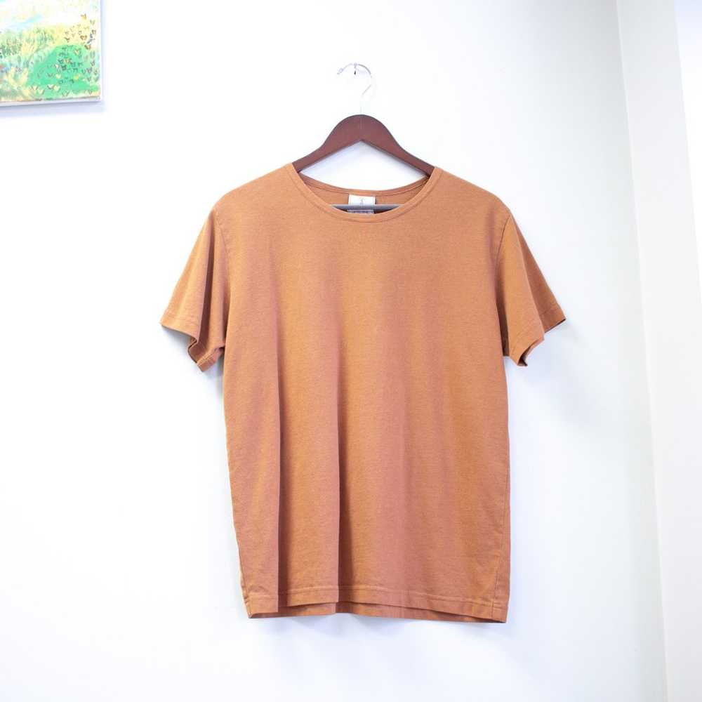 K.W.B.L. Size Medium Burnt Sienna Crew Neck T-Shi… - image 1