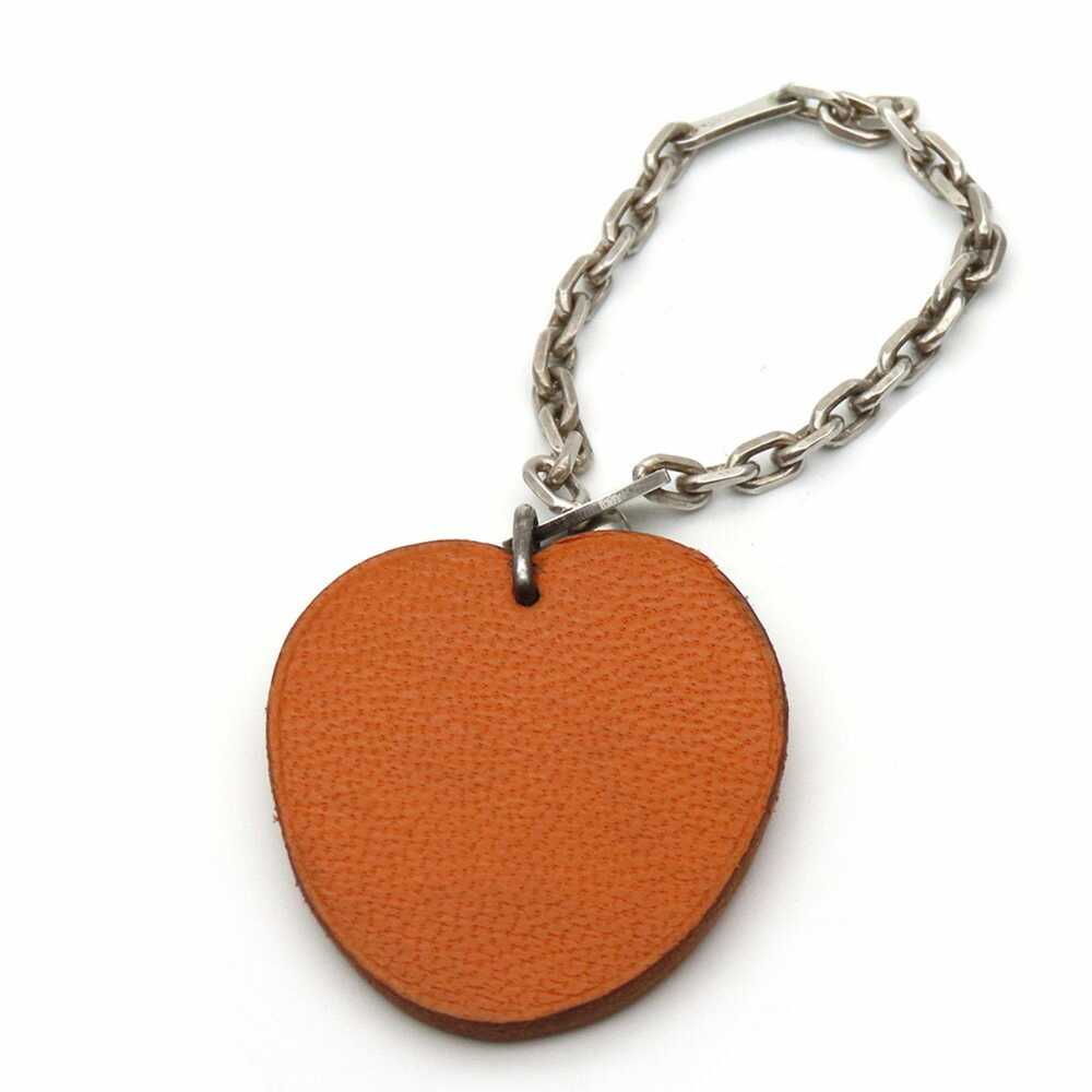 Hermes Hermes Bag Charm Orange Fruit Leather Silv… - image 2