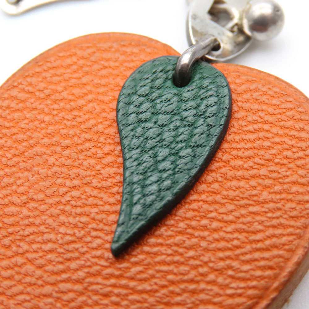 Hermes Hermes Bag Charm Orange Fruit Leather Silv… - image 7