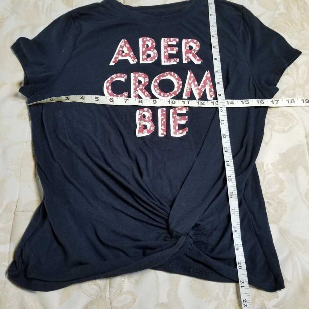 Vintage y2k Abercrombie & Fitch short sleeve navy… - image 2