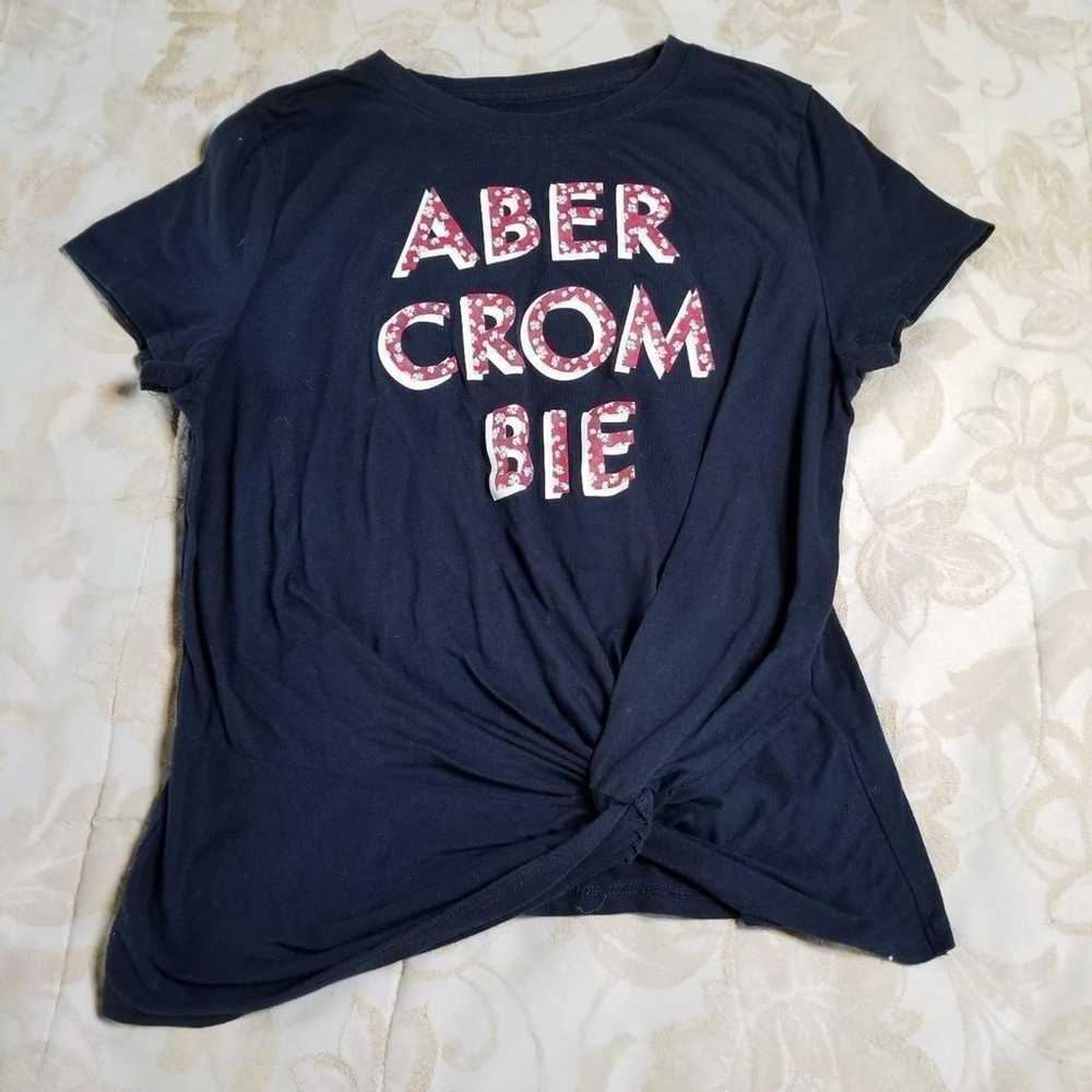 Vintage y2k Abercrombie & Fitch short sleeve navy… - image 4