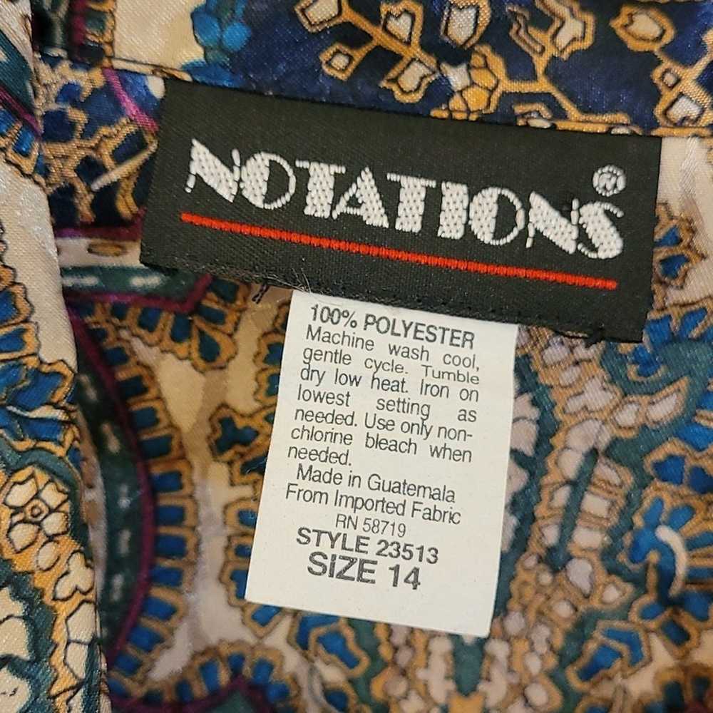 Gorgeous Vintage top Size 14 Notations Layering F… - image 5