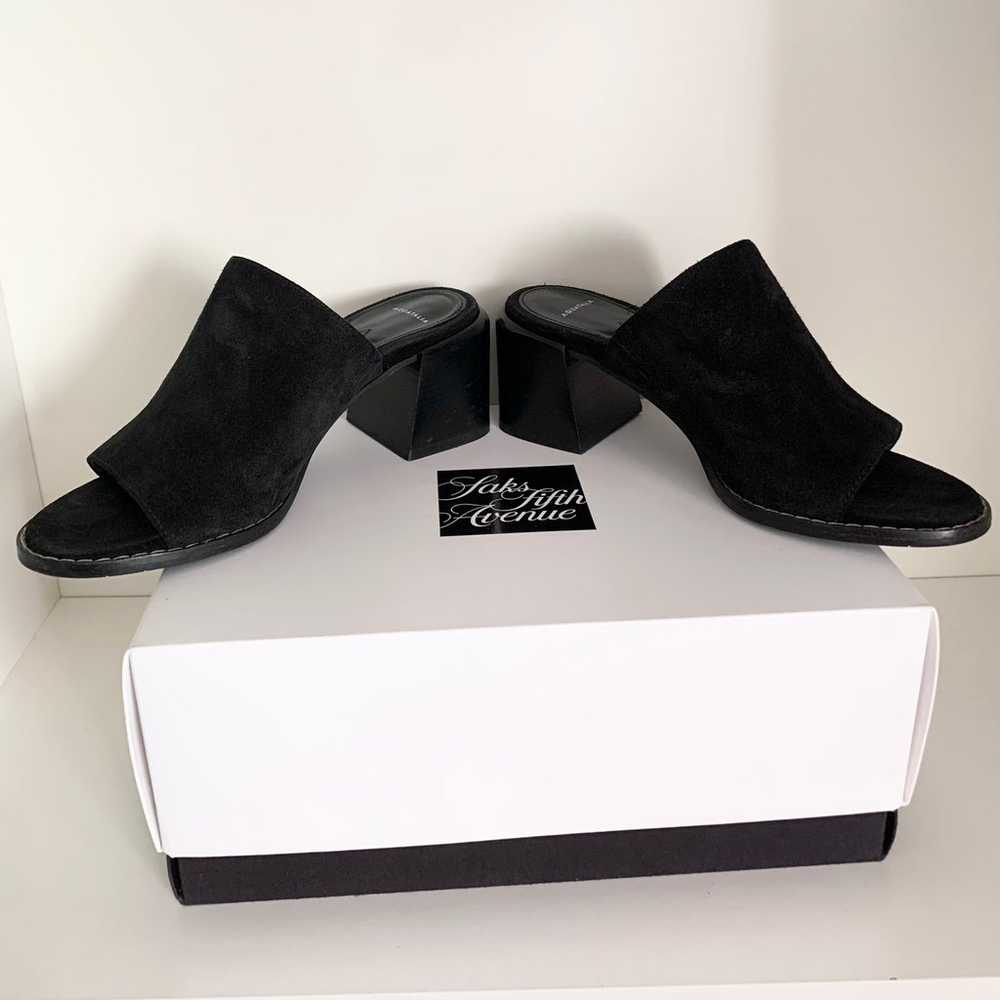 Aquatalia black suede mules - image 12