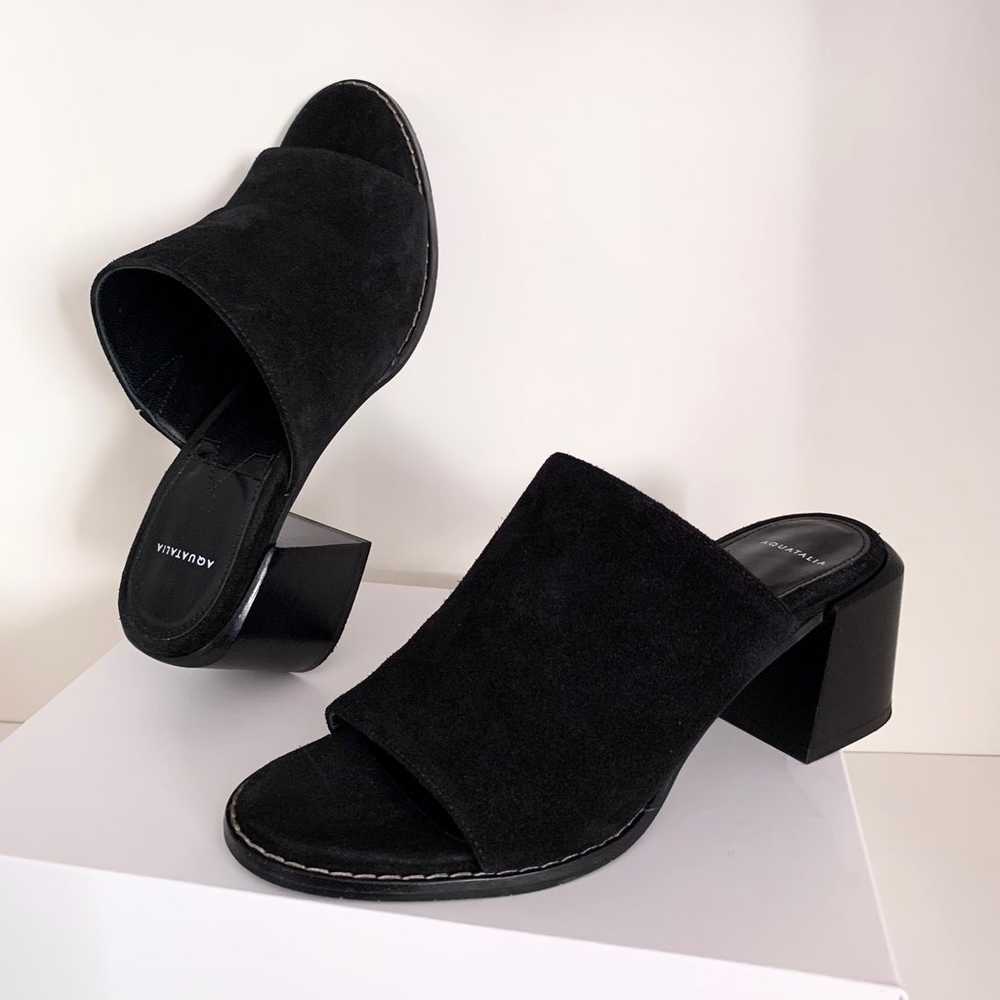 Aquatalia black suede mules - image 1