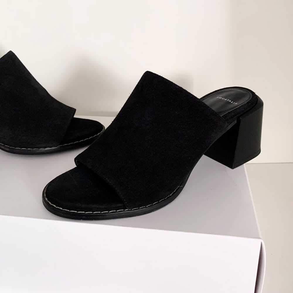 Aquatalia black suede mules - image 8