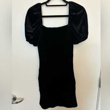 Mango MNG Black Velvet dress S