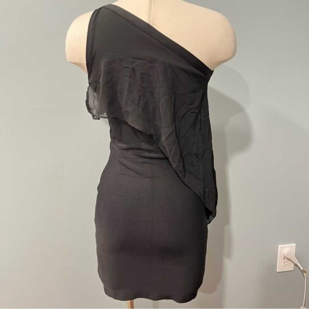 Bebe Black One Shoulder Bodycon Dress Size Small - image 4