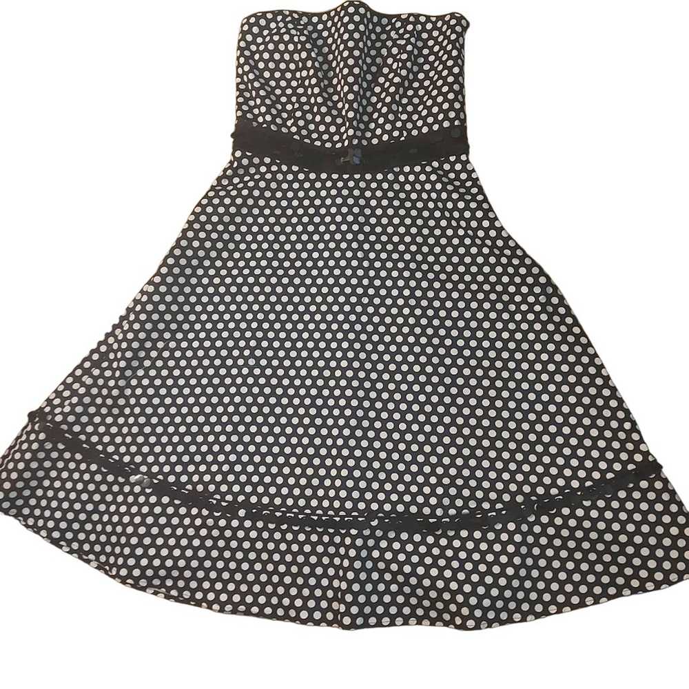 Spense Black and White Polka Dot Sequin Dress Siz… - image 3