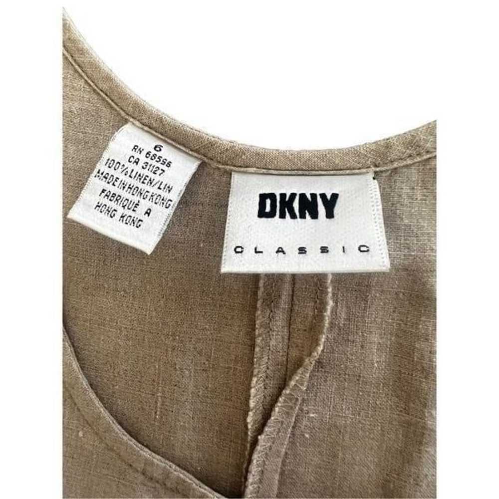 DKNY linen maxi dress size 6 - image 3