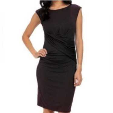 Kut from the Kloth black knit ruched side dress s… - image 1