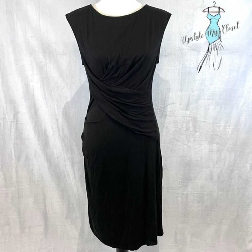 Kut from the Kloth black knit ruched side dress s… - image 2