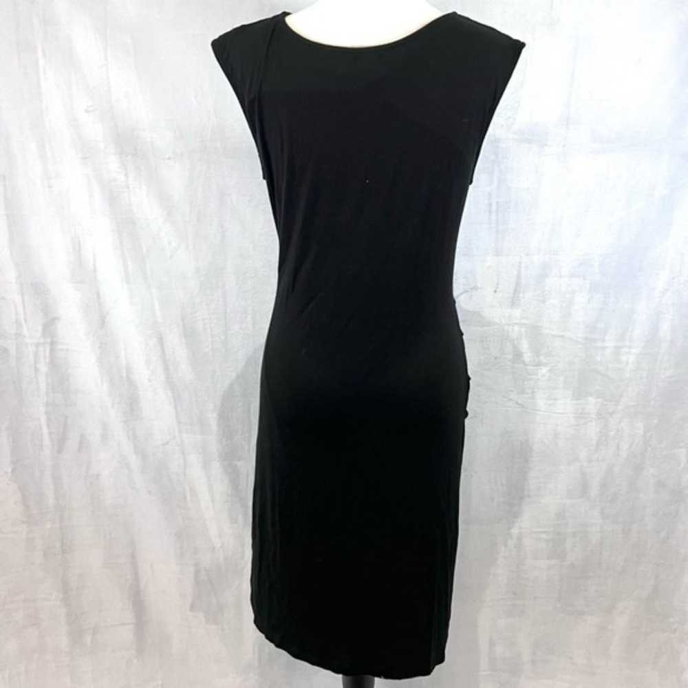 Kut from the Kloth black knit ruched side dress s… - image 5