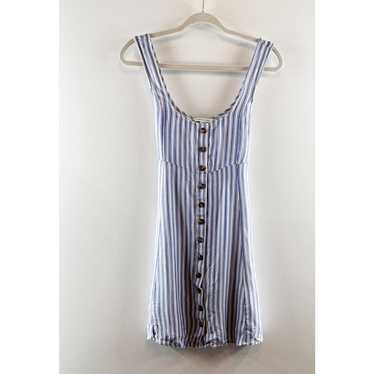 American Eagle Striped Tank Mini Dress Blue White 