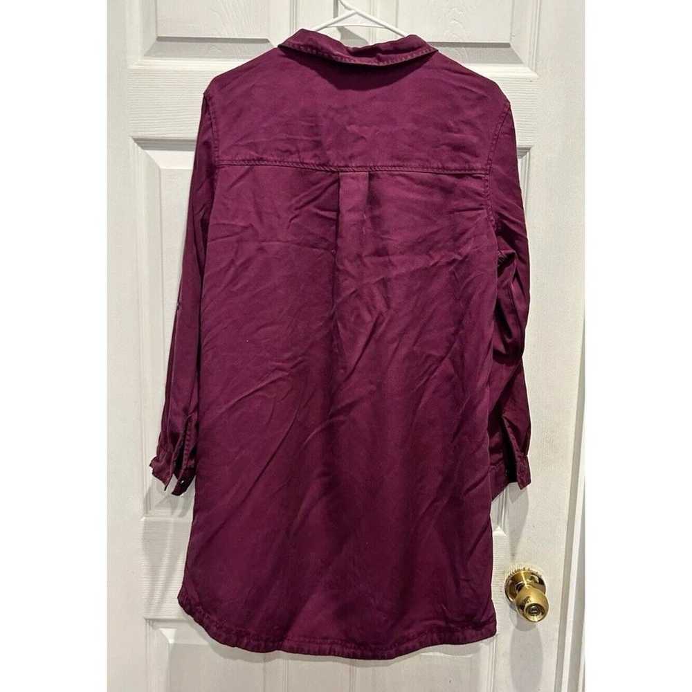 Time and Tru Women's Shirt Dress Purple Lyocell P… - image 6