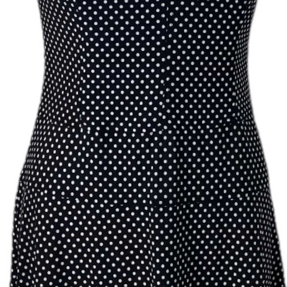 Nine & Co Aline Dress Cap Sleeves Black White Pol… - image 10