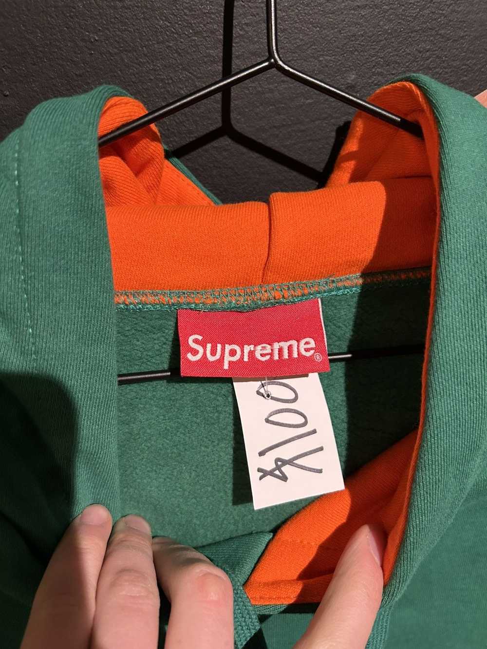 Supreme Orange and green supreme hoodie - image 4