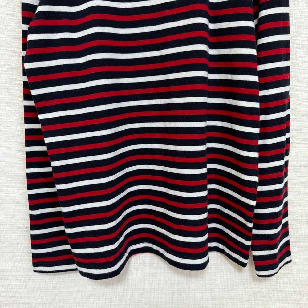 GRAND PHASE Border Cut-and-Sew Long Sleeve【M】Red … - image 11