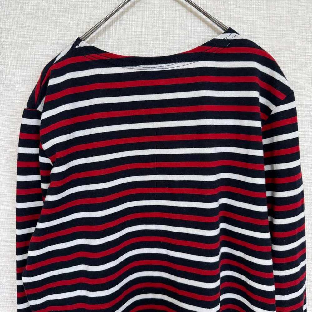 GRAND PHASE Border Cut-and-Sew Long Sleeve【M】Red … - image 9