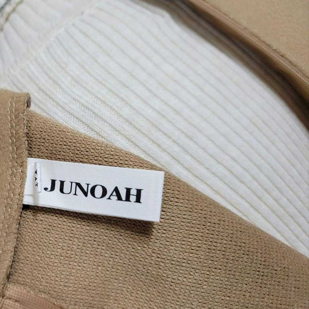 JUNOAH Jumskirt M Beige Long V-Neck Slit - image 10