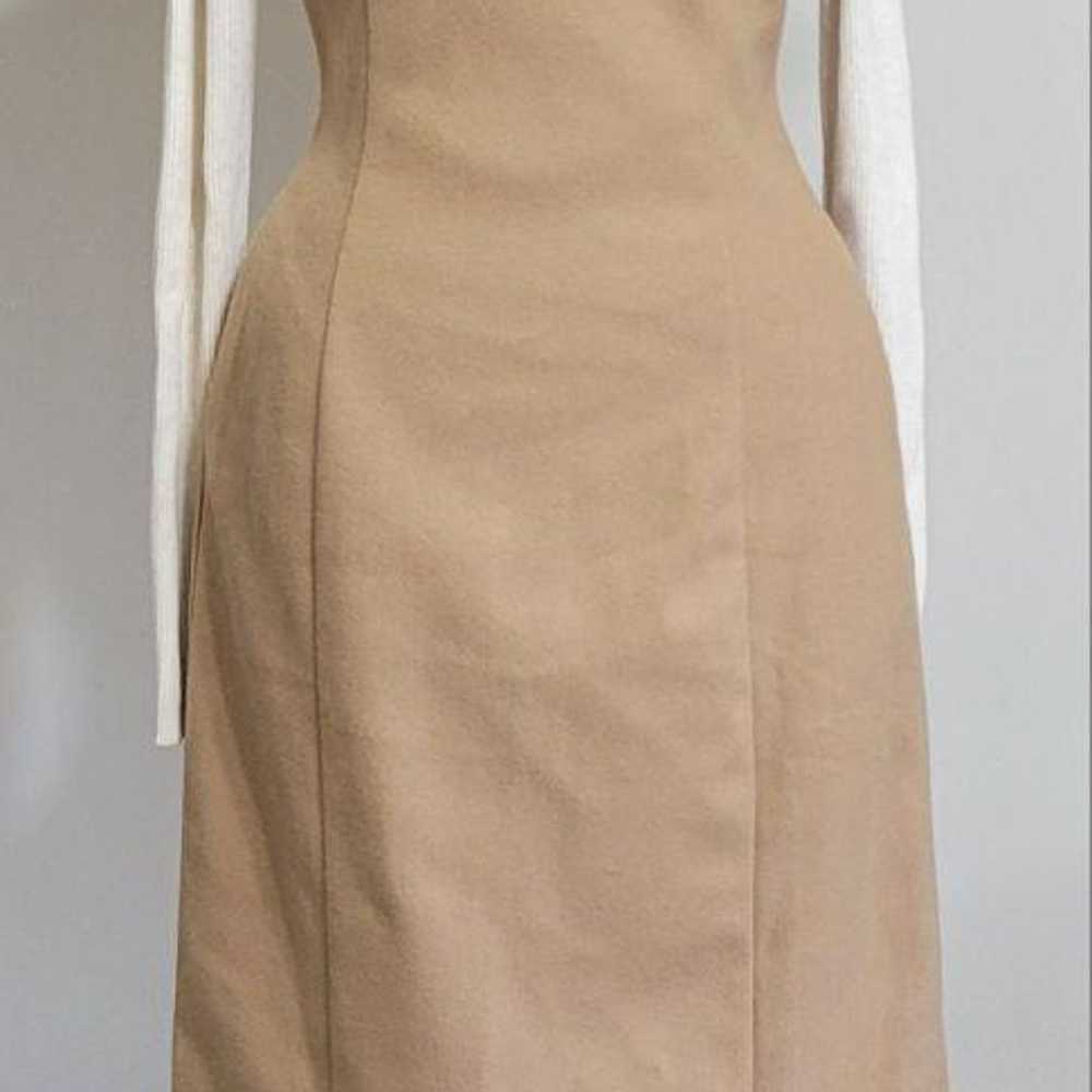 JUNOAH Jumskirt M Beige Long V-Neck Slit - image 5