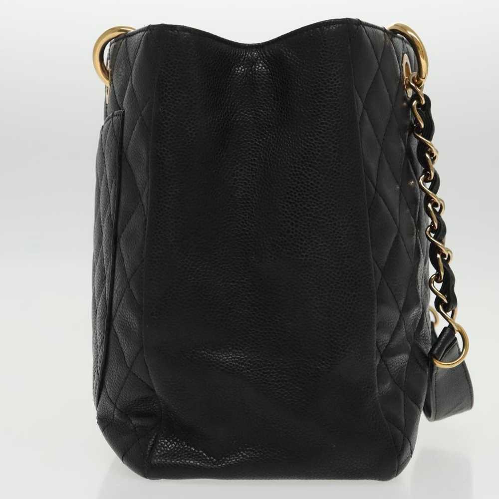 Chanel Shopping Black Leather Shoulder Bag (Pre-O… - image 4