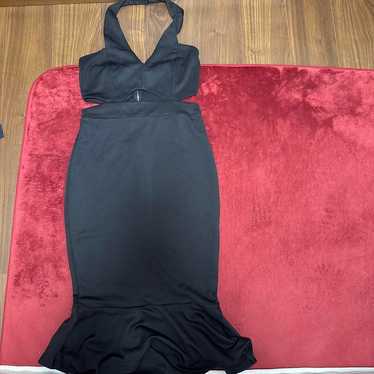 ANAP Black High Neck Flared Dress