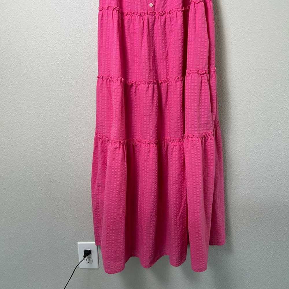 Old Navy Smocked Maxi Dress Size XXL 2XL Pink Tie… - image 3