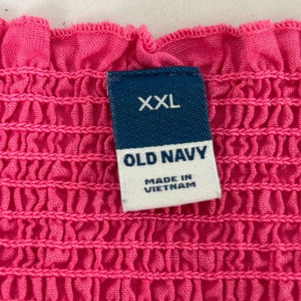 Old Navy Smocked Maxi Dress Size XXL 2XL Pink Tie… - image 5