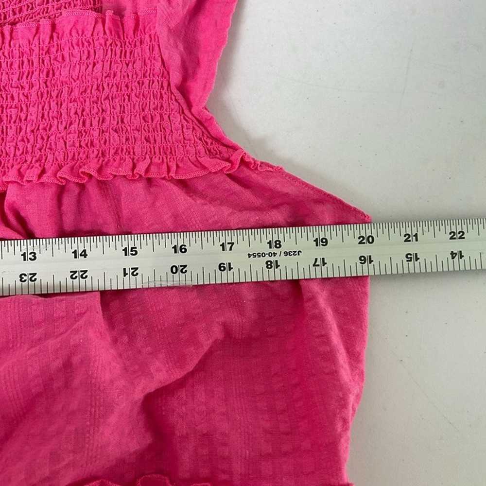 Old Navy Smocked Maxi Dress Size XXL 2XL Pink Tie… - image 9