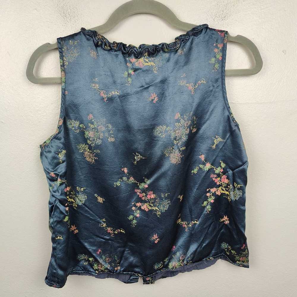 Vintage Roody Kazoody Satin Floral Tank Top Women… - image 5