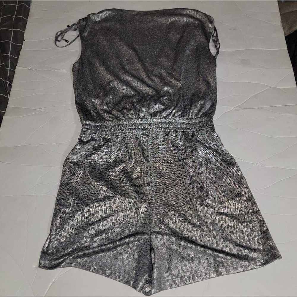 White House Black Market Romper Size S Silver - image 2