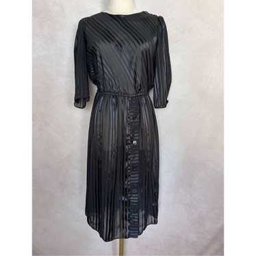 Vintage Sheer Black Dress - image 1