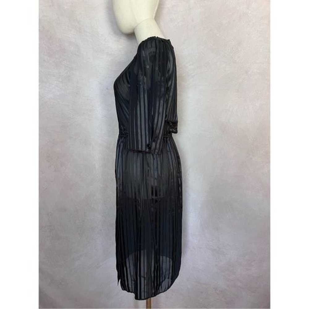 Vintage Sheer Black Dress - image 4