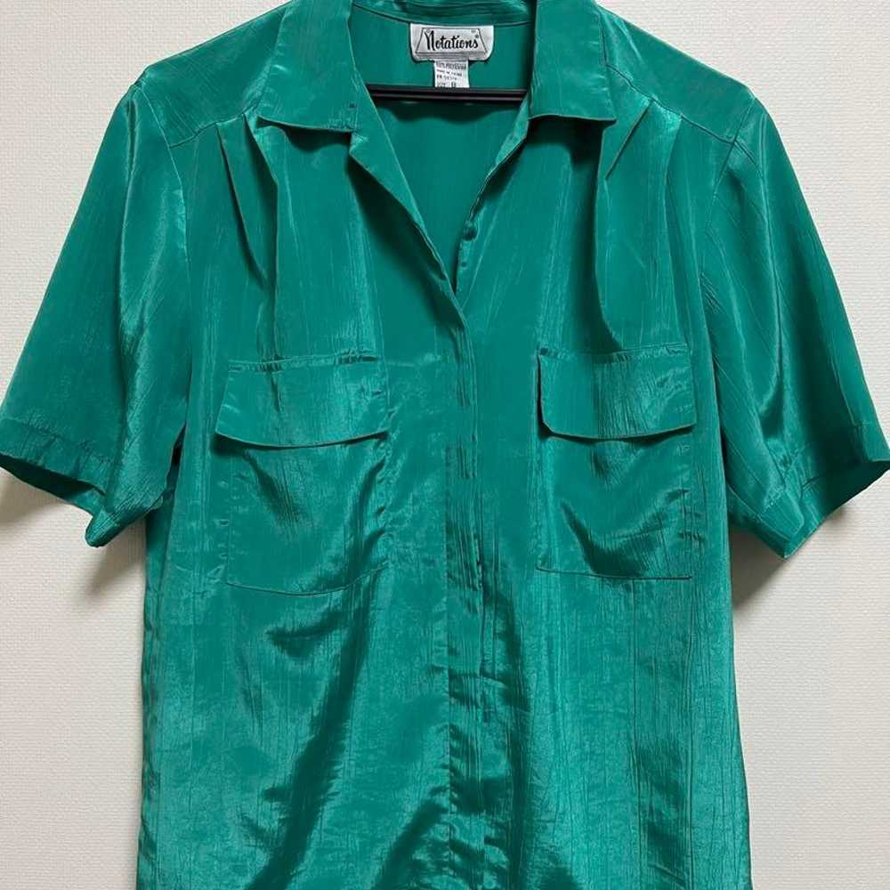 Vintage Green Short Sleeve Shirt - Secondhand - image 1