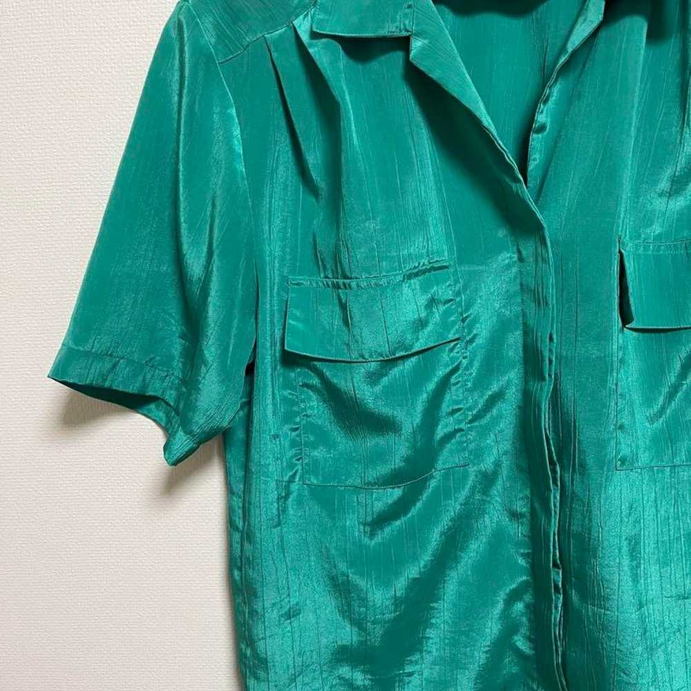 Vintage Green Short Sleeve Shirt - Secondhand - image 4